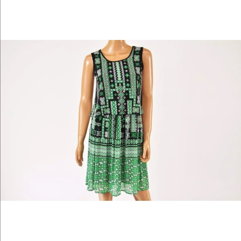 ECI Mesh print dress